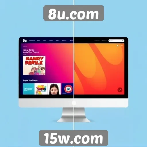 Evolução do design da interface no site 8u.com